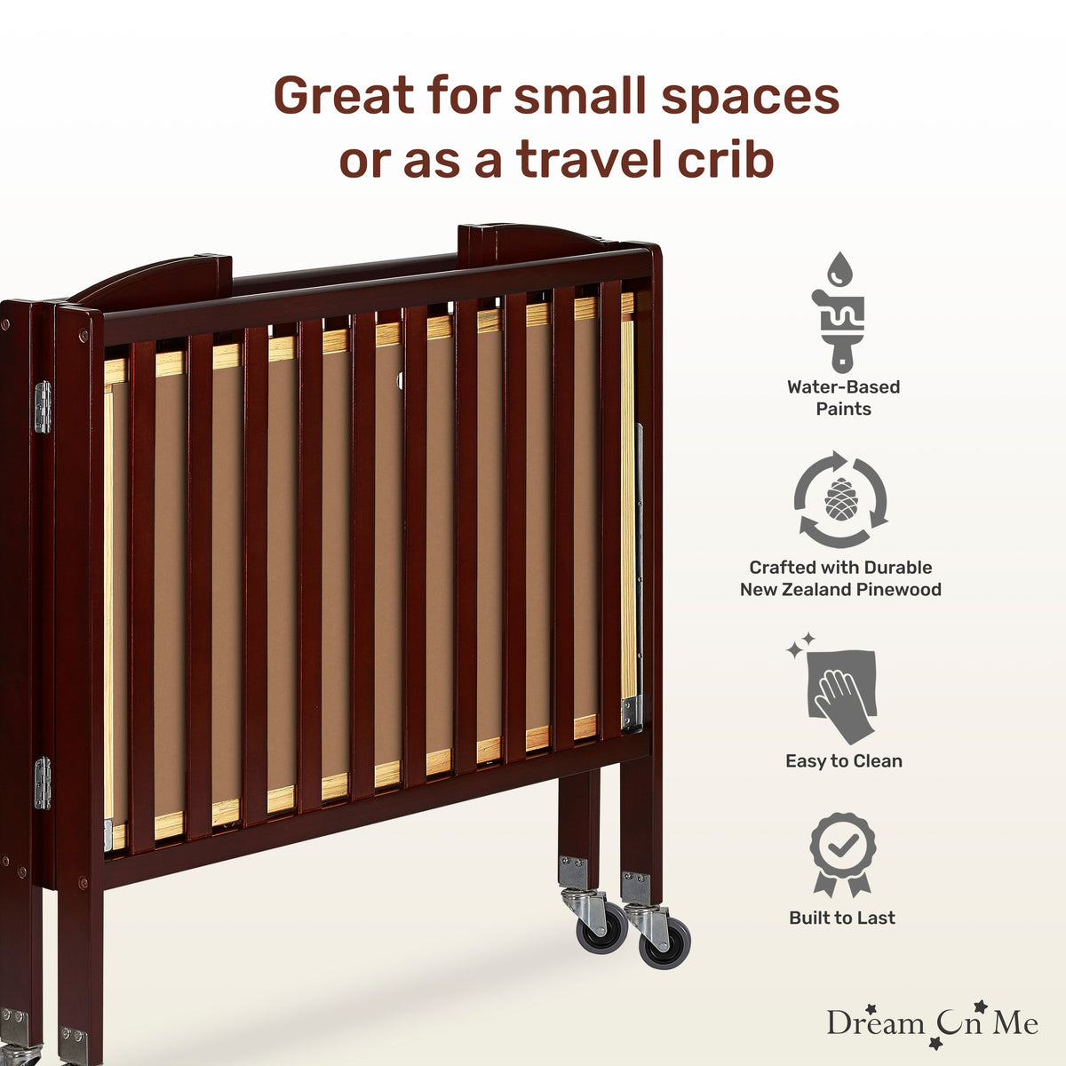 Dream On Me 3-in-1 Folding Portable Crib