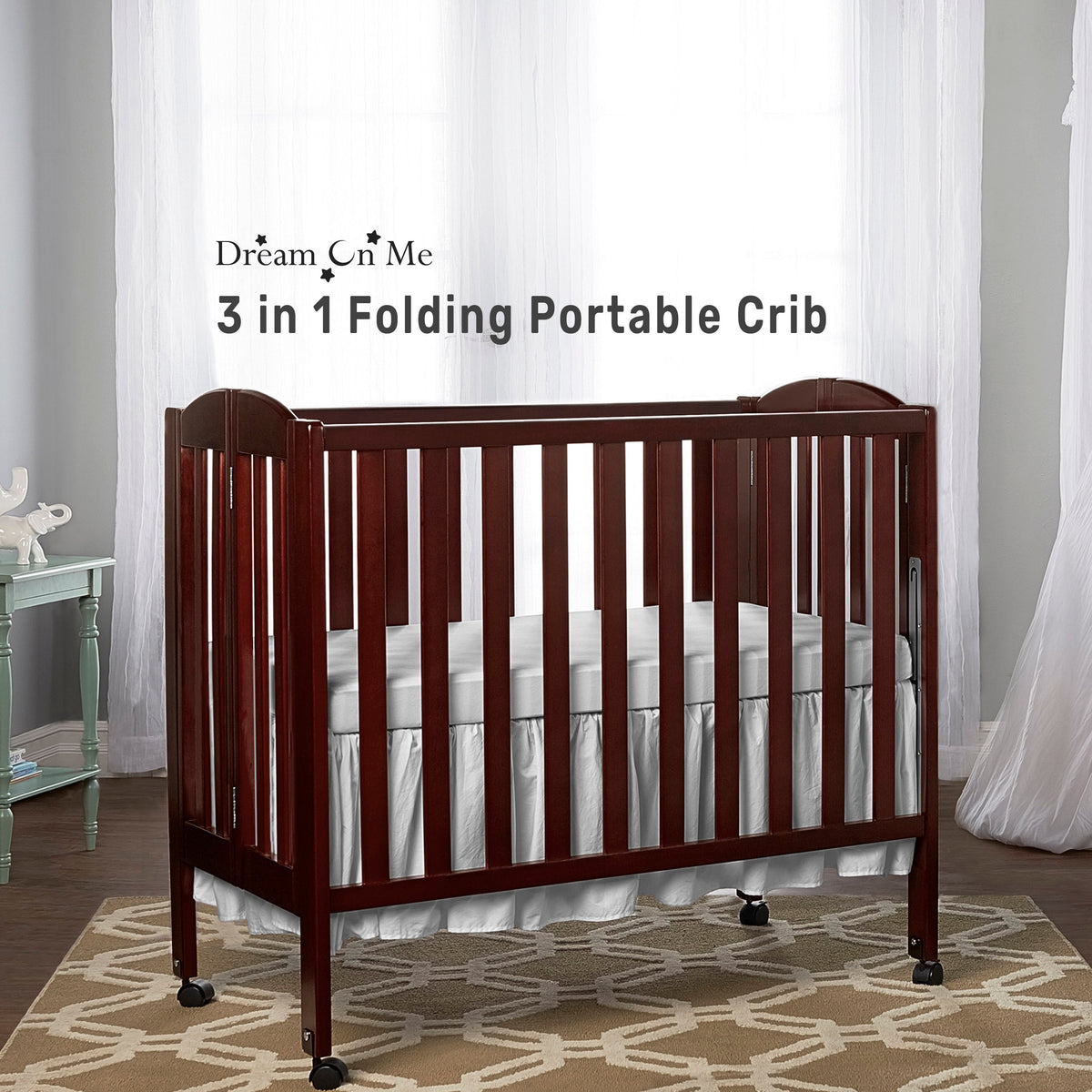 Dream On Me 3-in-1 Portable Folding Crib