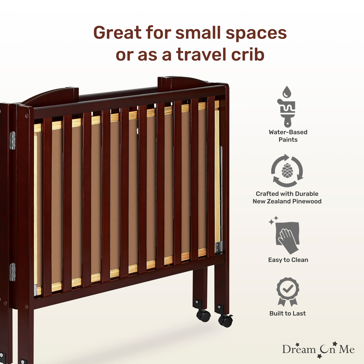 Dream On Me 3-in-1 Portable Folding Crib