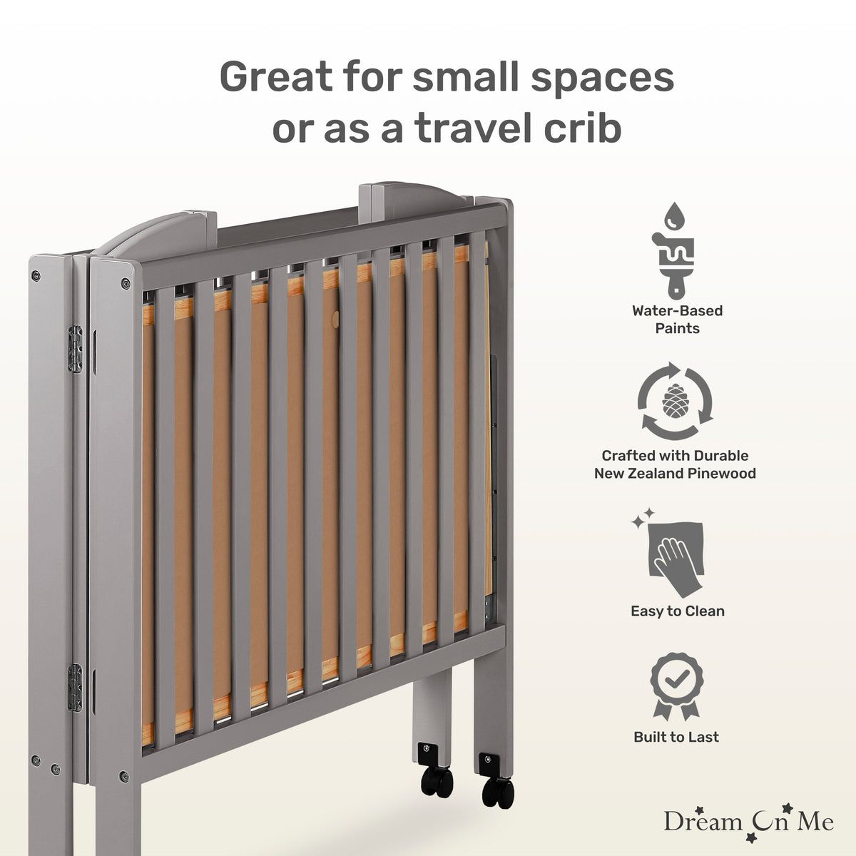 Dream On Me 3-in-1 Portable Folding Crib