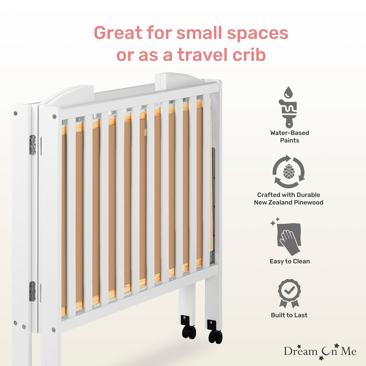 Dream On Me 3-in-1 Portable Folding Crib