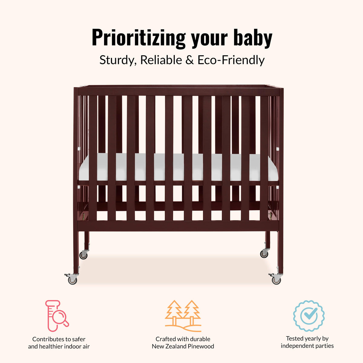Dream On Me Jett Non Full Size Folding Crib