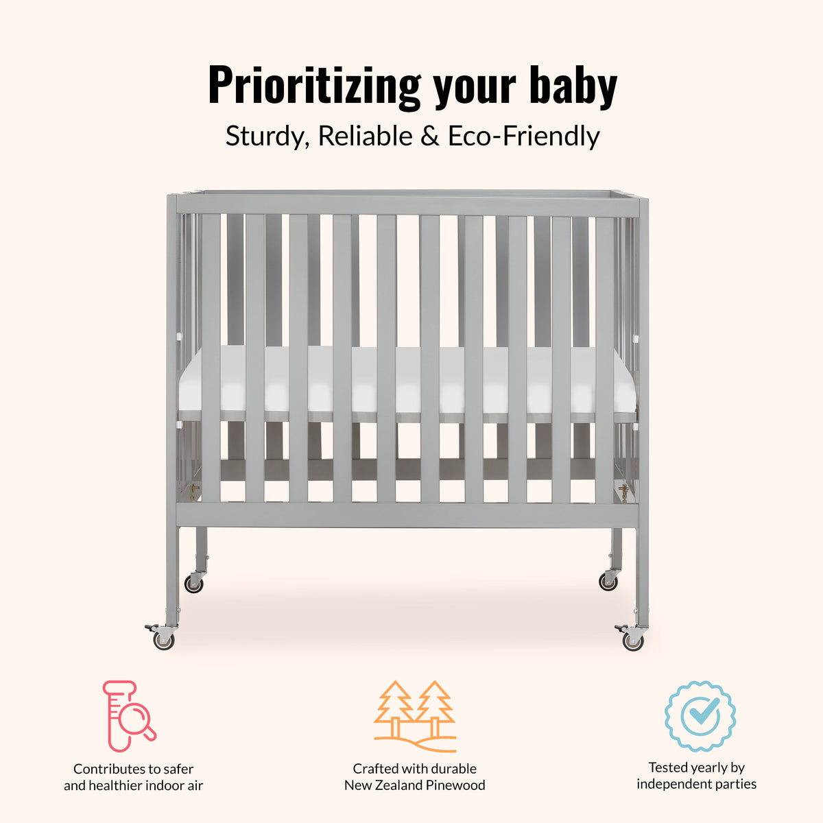 Dream On Me Jett Non Full Size Folding Crib