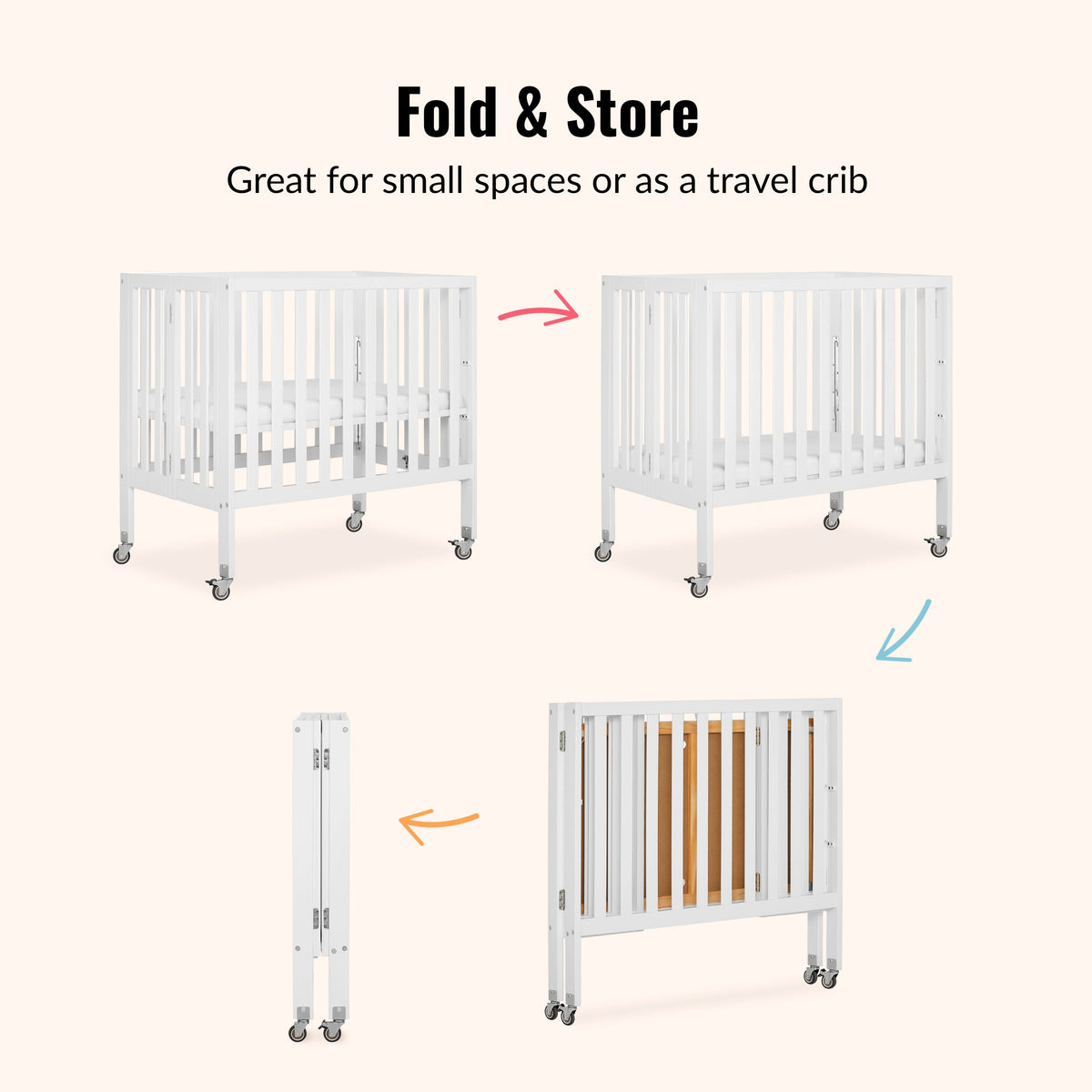 Dream On Me Jett Non Full Size Folding Crib