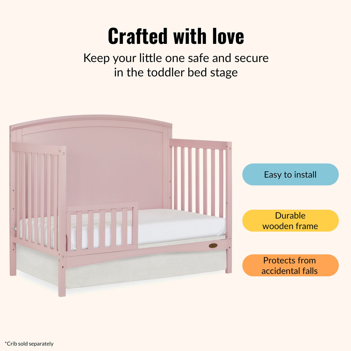 Dream On Me Convertible Crib Toddler Guard Rail
