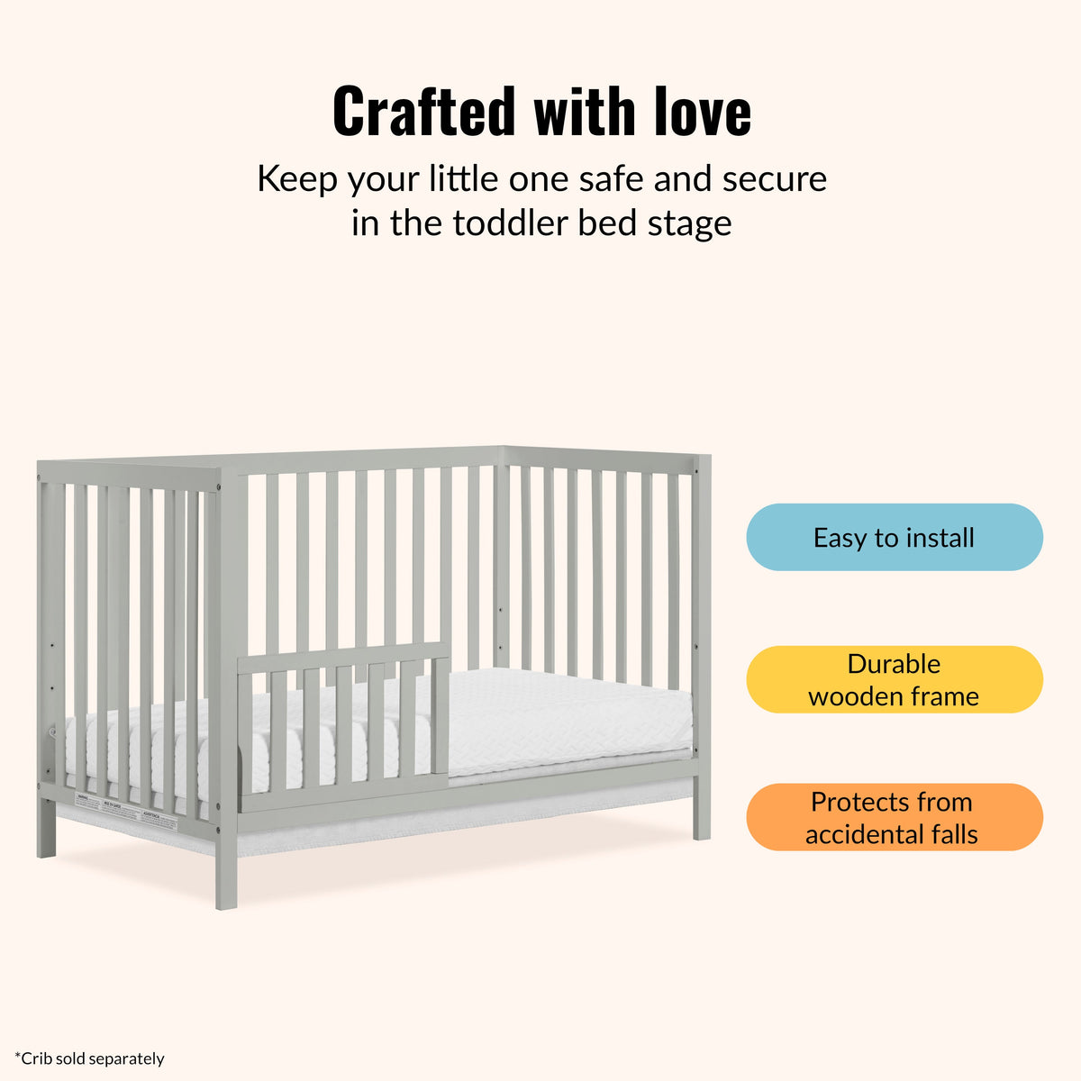 Dream On Me Convertible Crib Toddler Guard Rail