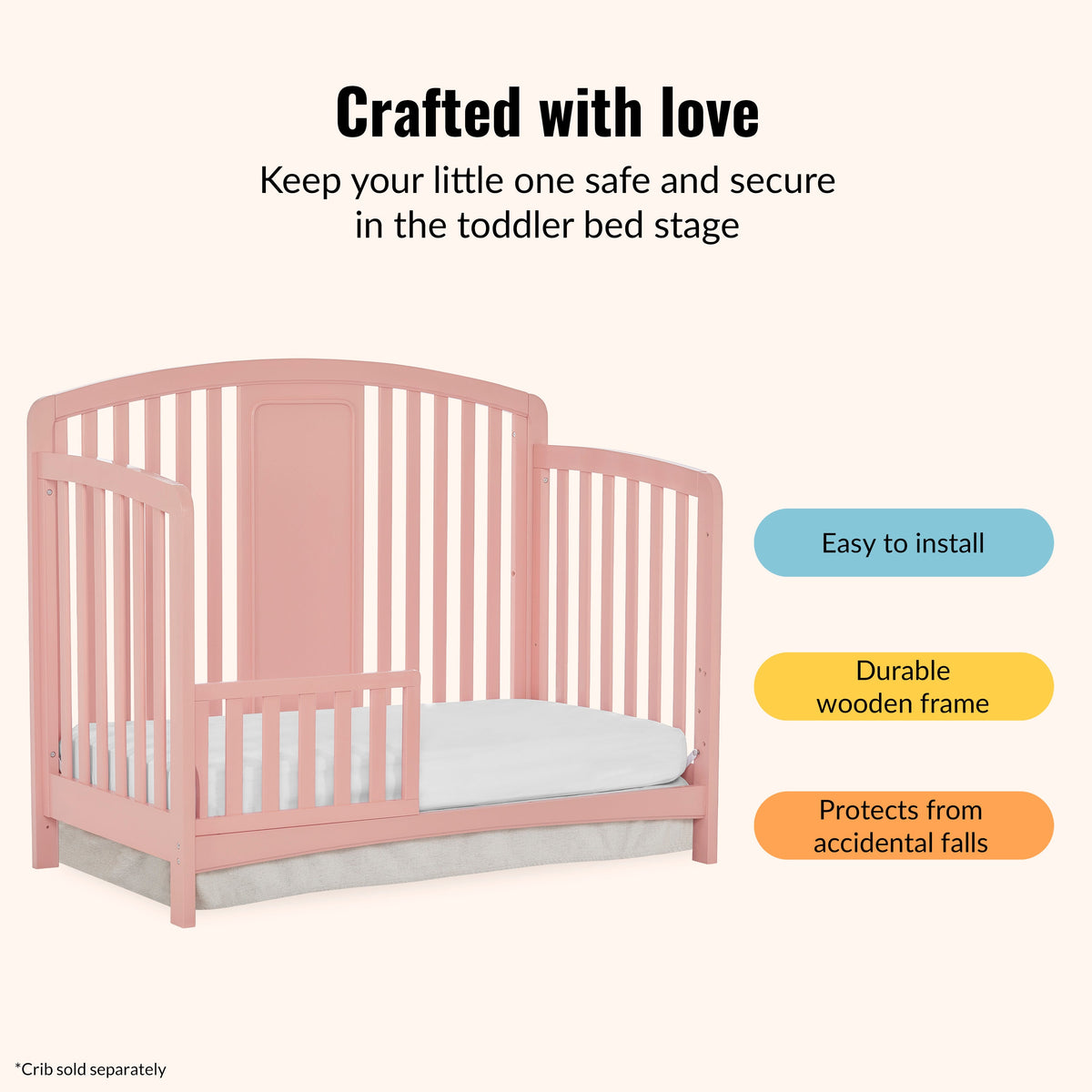 Dream On Me Convertible Crib Toddler Guard Rail