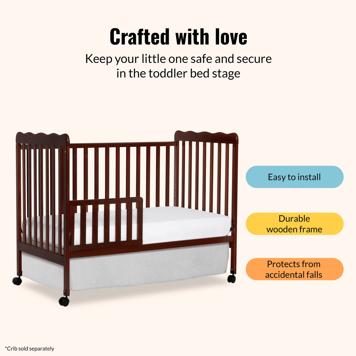 Dream On Me Convertible Crib Toddler Guard Rail