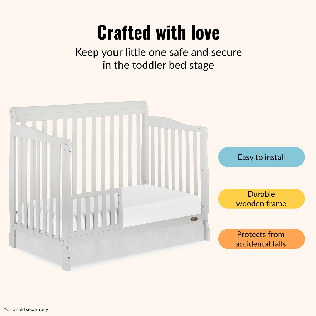 Dream On Me Convertible Crib Toddler Guard Rail