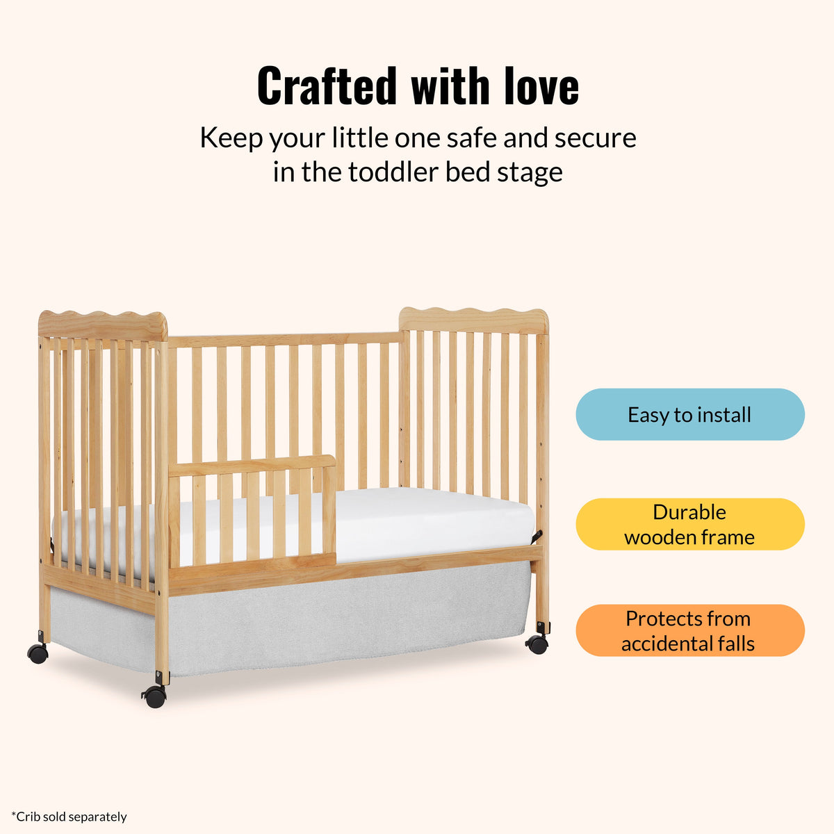 Dream On Me Convertible Crib Toddler Guard Rail