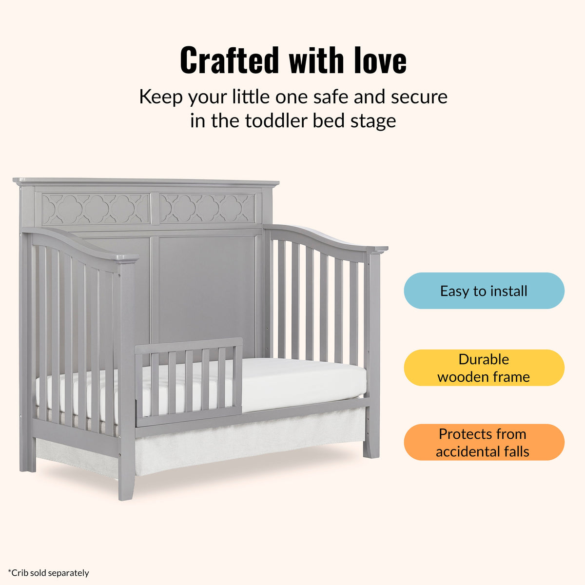 Dream On Me Convertible Crib Toddler Guard Rail