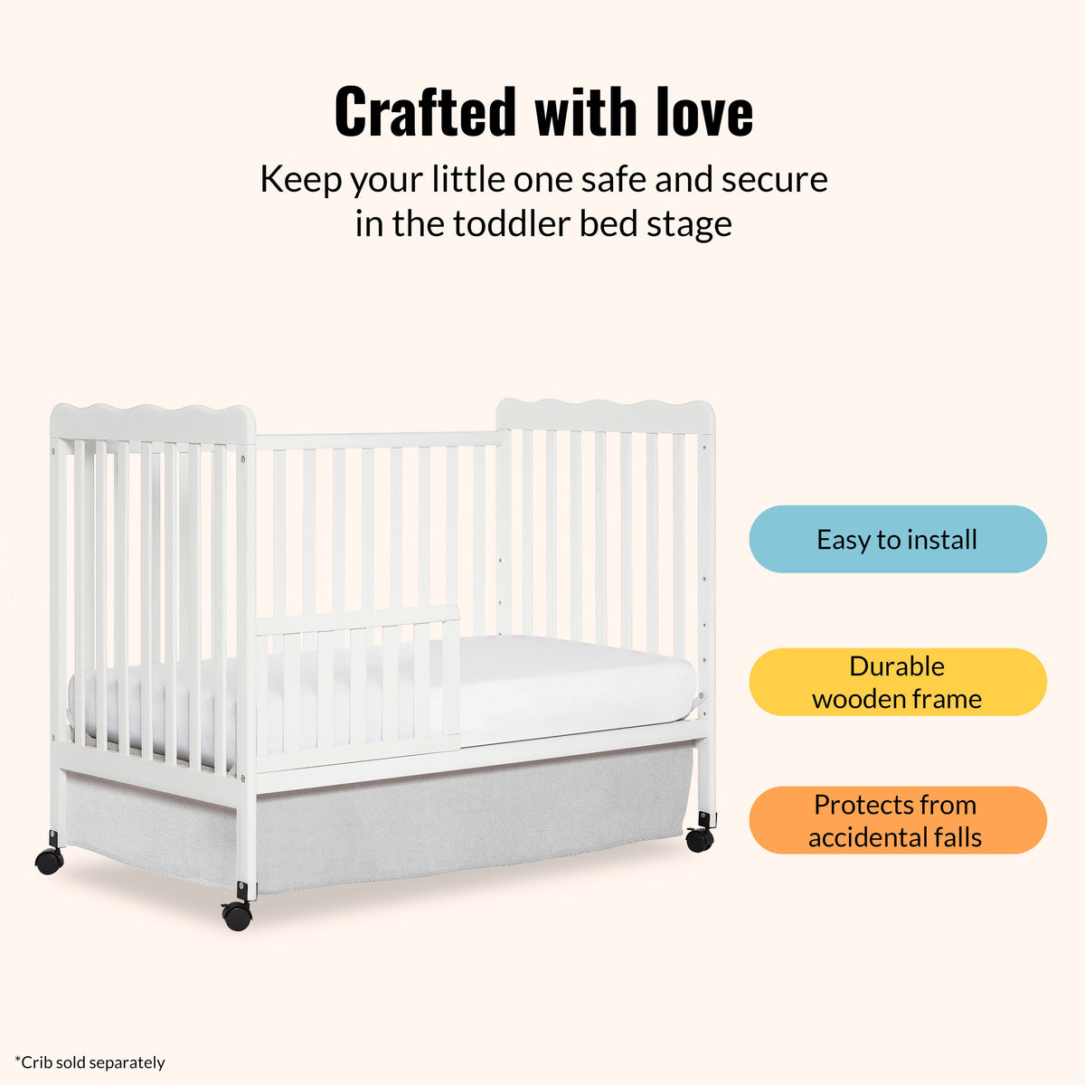 Dream On Me Convertible Crib Toddler Guard Rail