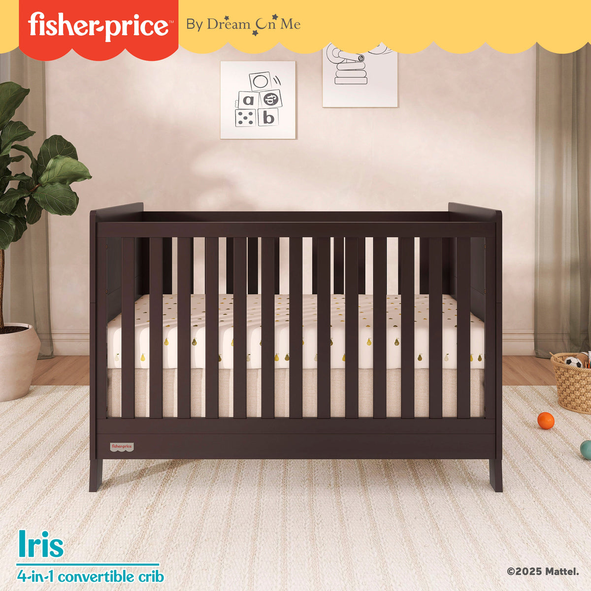Fisher-Price Iris 5-in-1 Convertible Crib by Dream On Me