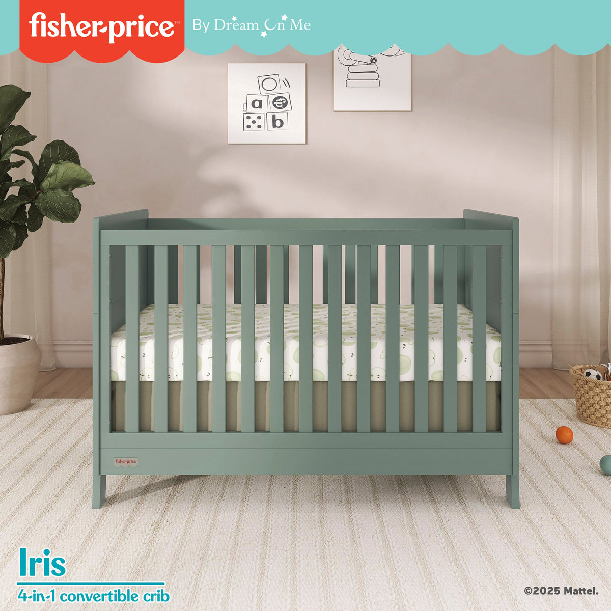 Fisher-Price Iris 5-in-1 Convertible Crib by Dream On Me