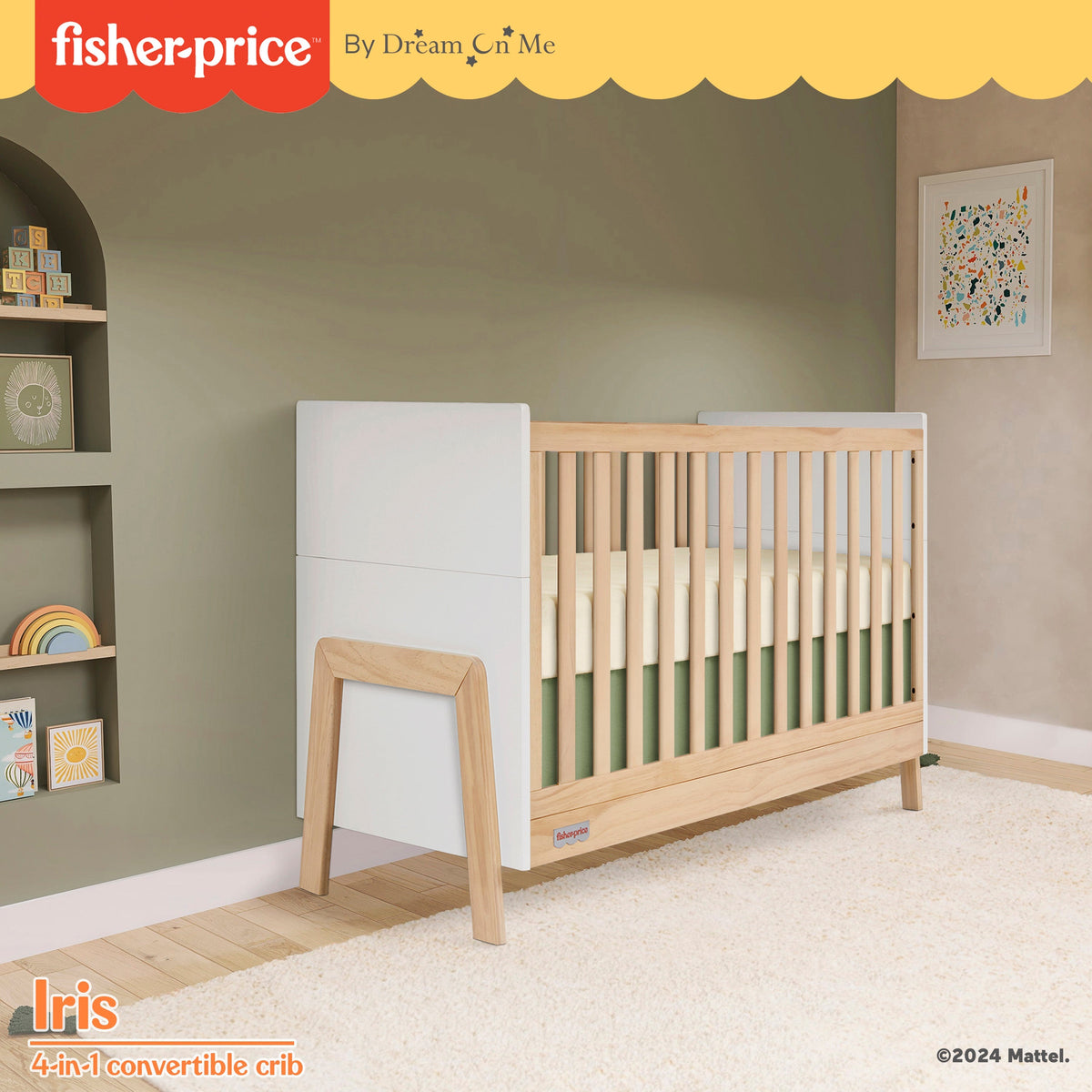 Fisher-Price Iris 5-in-1 Convertible Crib by Dream On Me
