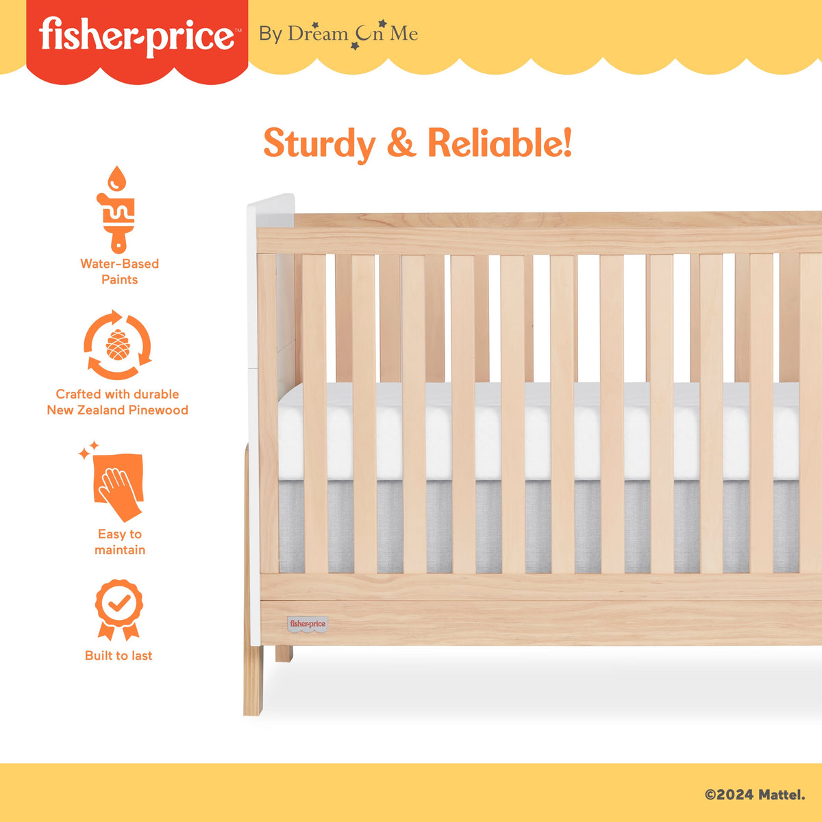 Fisher-Price Iris 5-in-1 Convertible Crib by Dream On Me