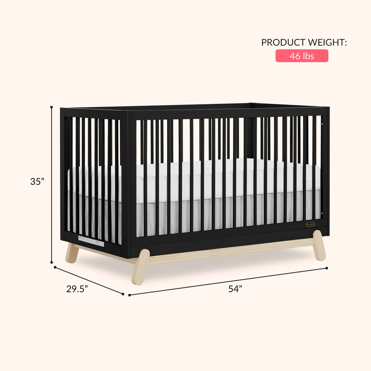 Dream On Me Hygge 5-in-1 Convertible Crib