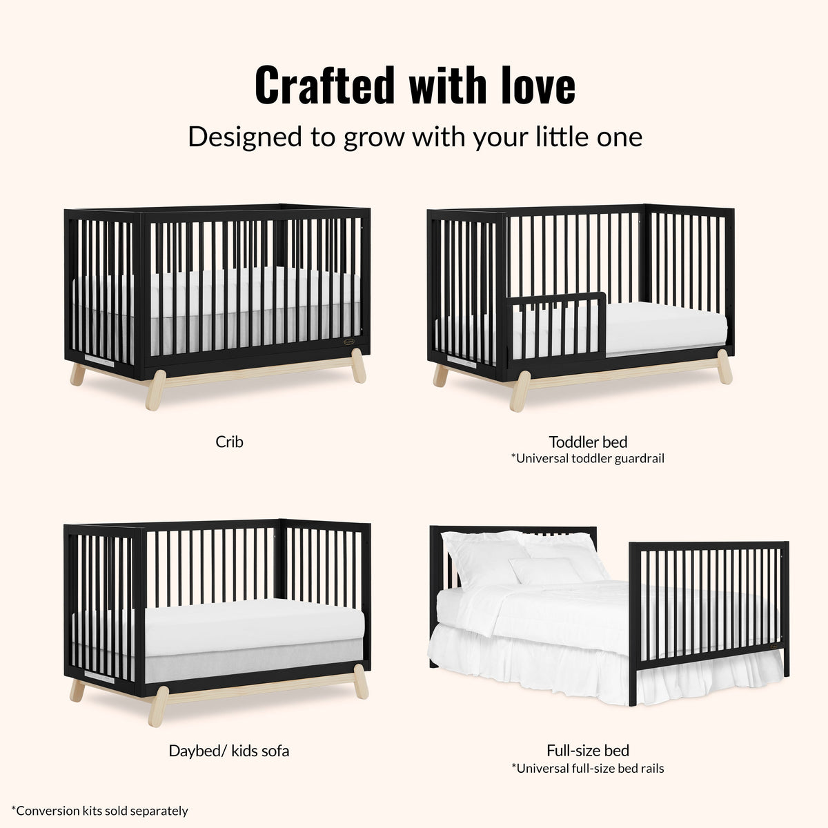 Dream On Me Hygge 5-in-1 Convertible Crib