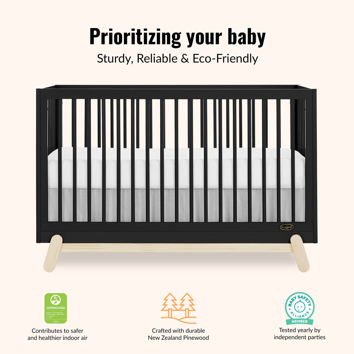 Dream On Me Hygge 5-in-1 Convertible Crib