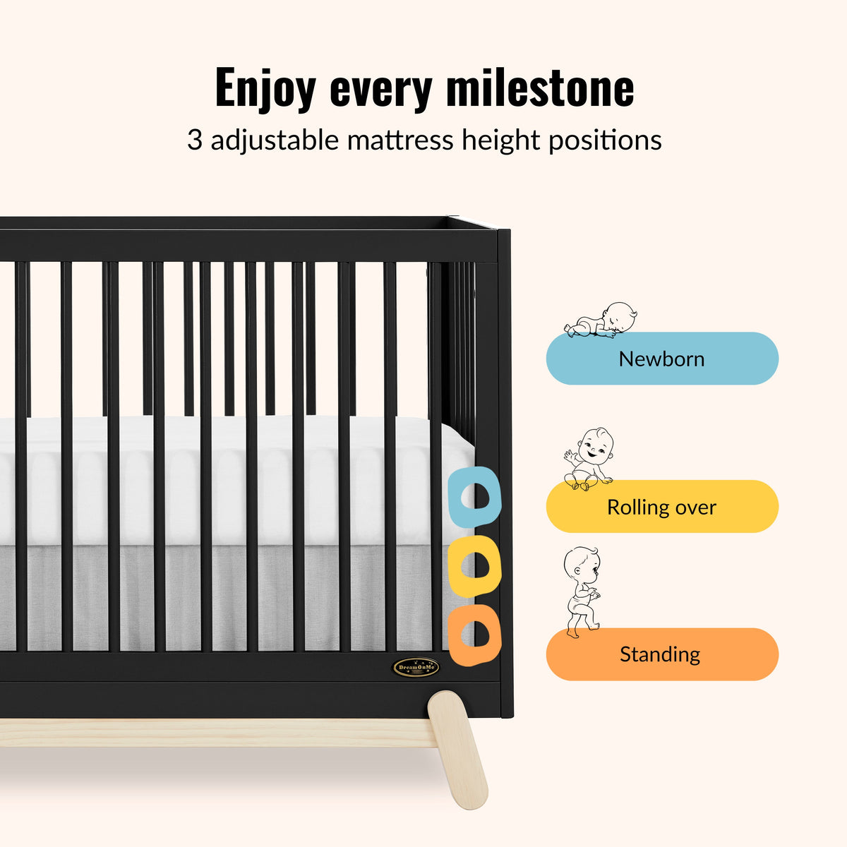 Dream On Me Hygge 5-in-1 Convertible Crib