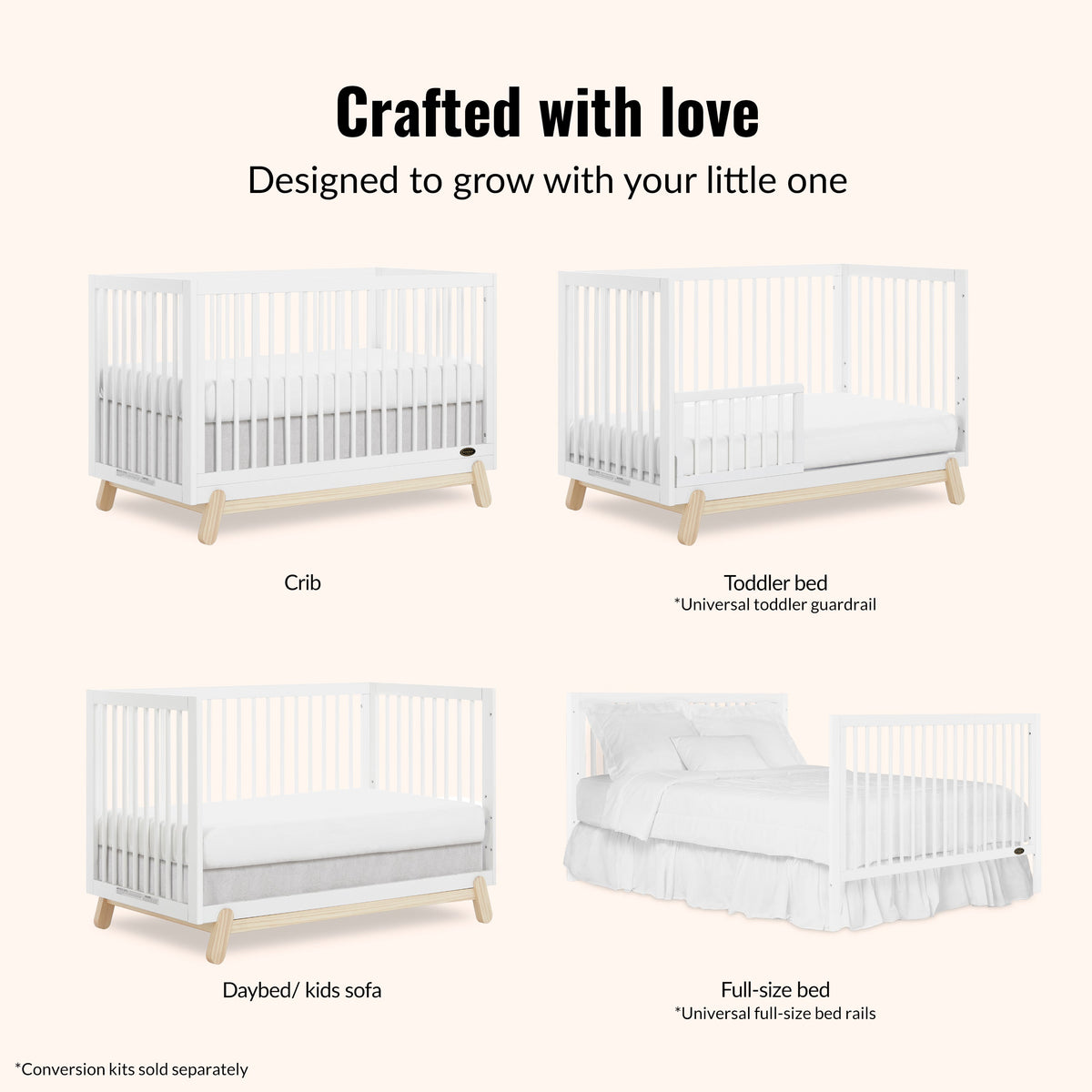 Dream On Me Hygge 5-in-1 Convertible Crib