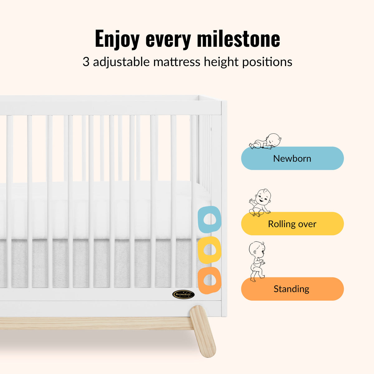 Dream On Me Hygge 5-in-1 Convertible Crib