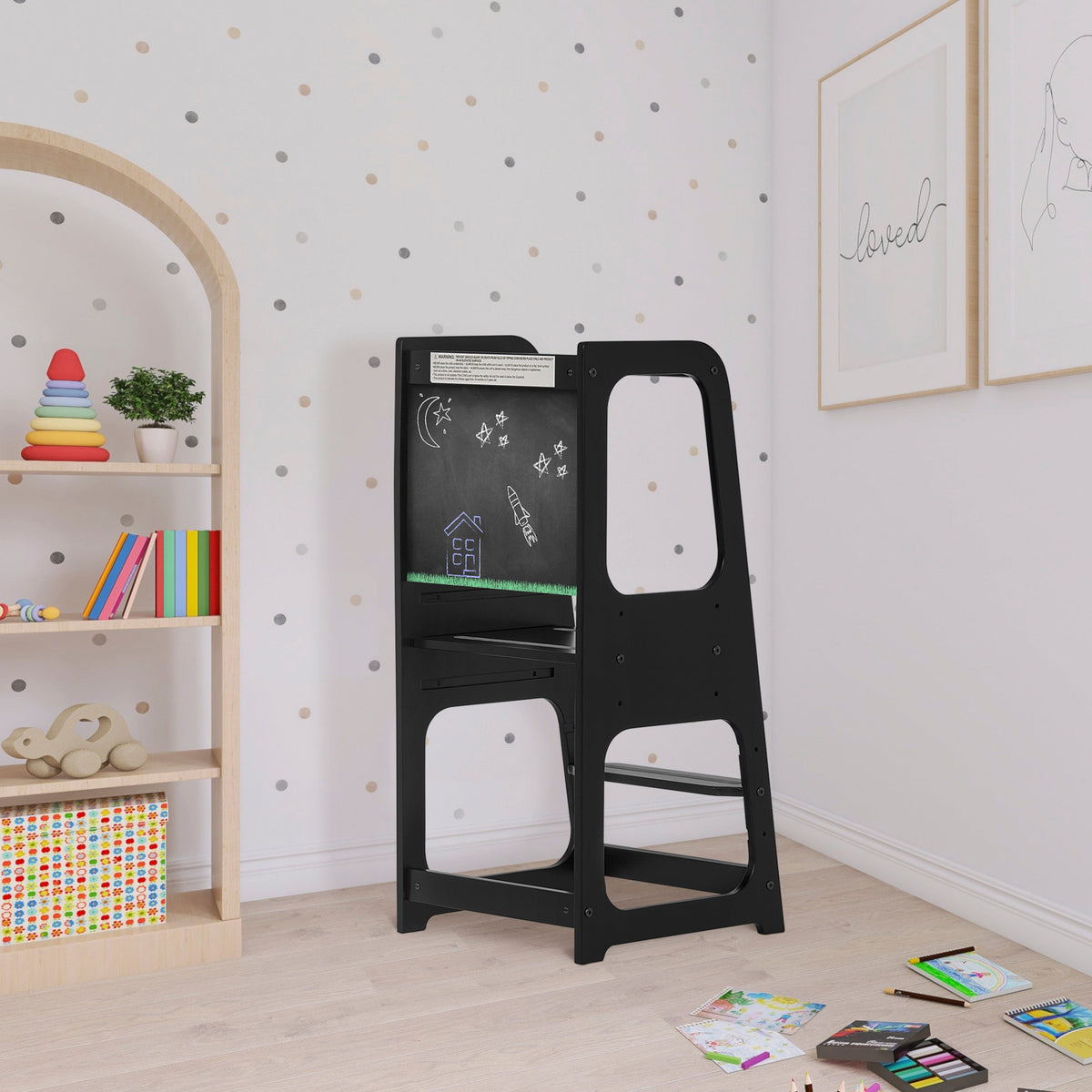Dream On Me Explora Toddler Tower & Multipurpose Kids Step Stool