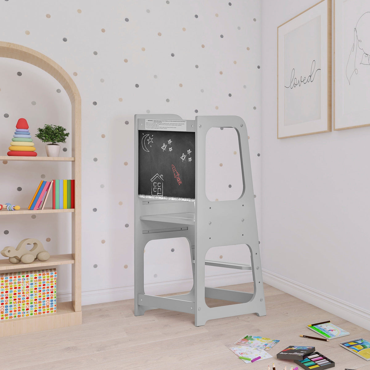 Dream On Me Explora Toddler Tower & Multipurpose Kids Step Stool