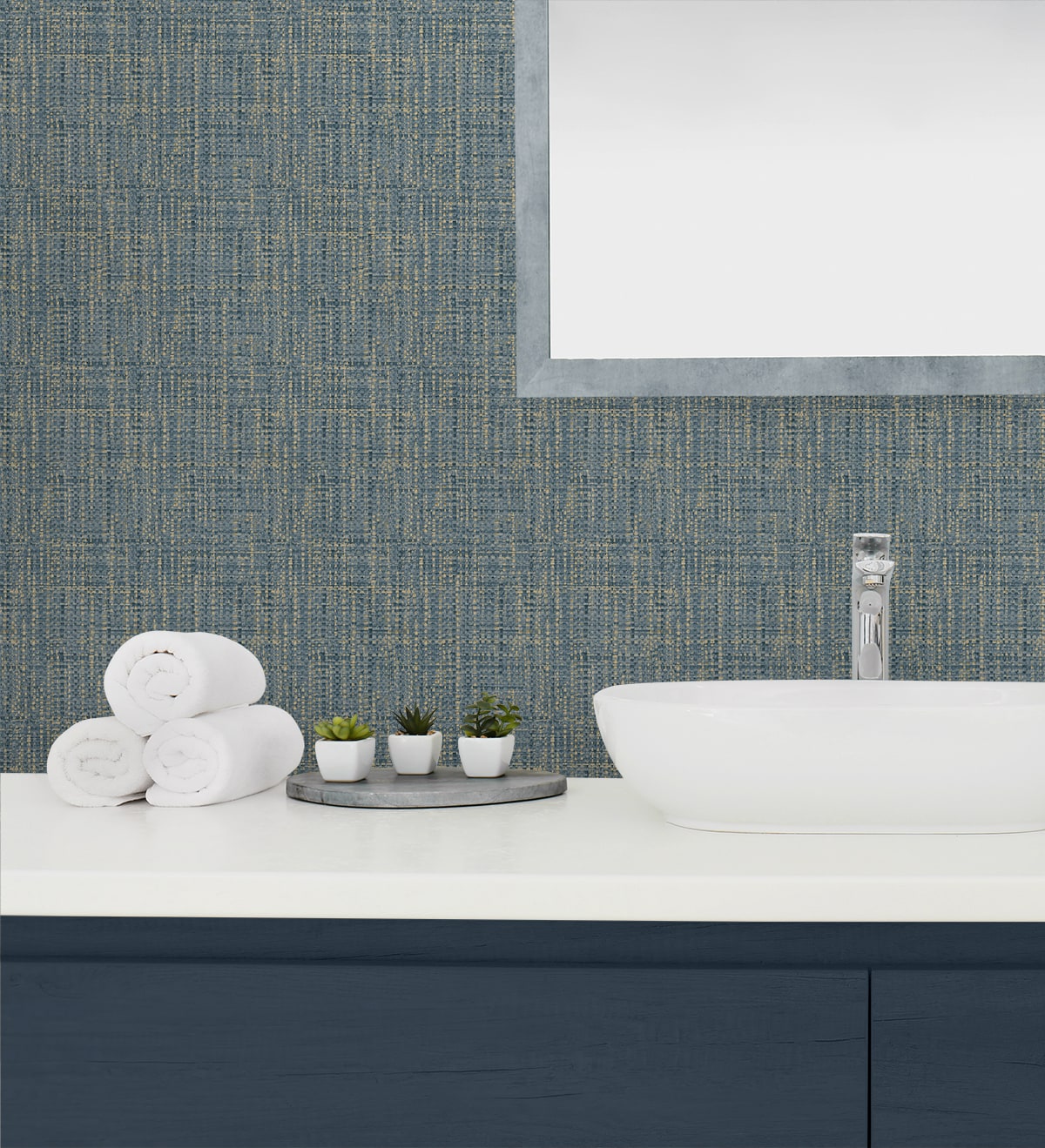 Exuma Faux Weave Peel and Stick Removable Wallpaper