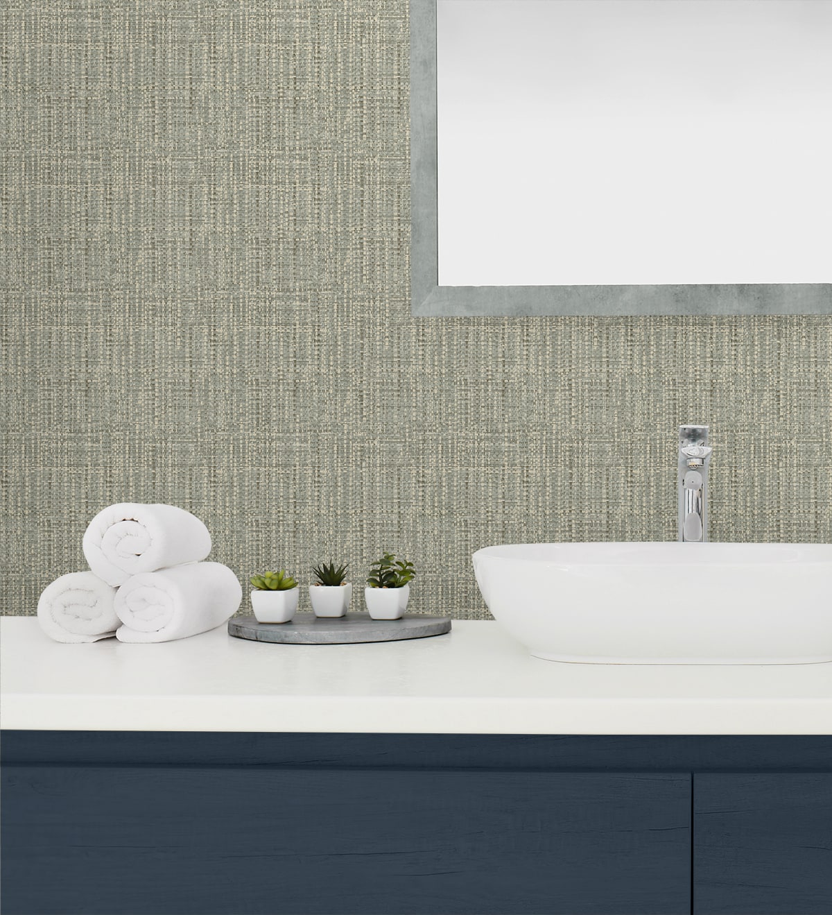 Exuma Faux Weave Peel and Stick Removable Wallpaper