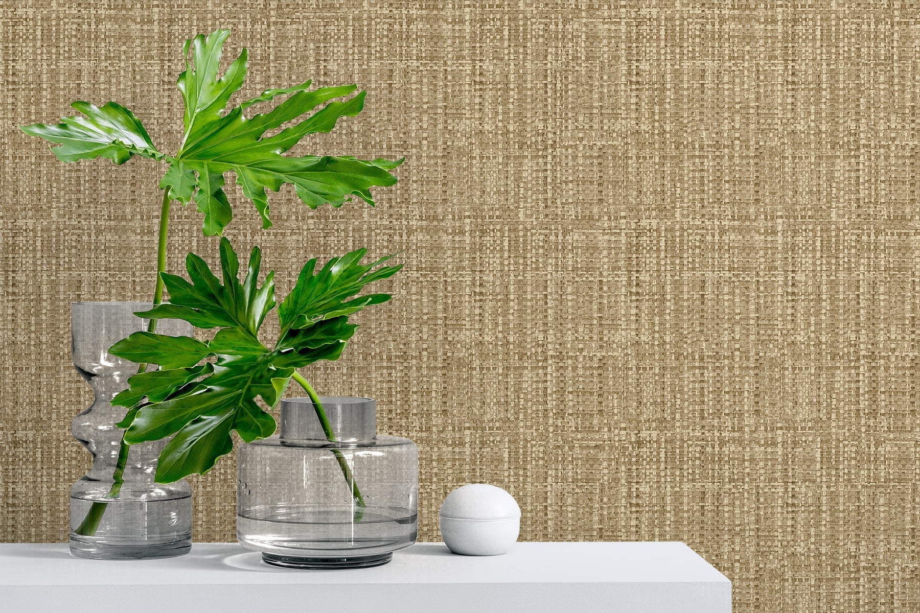 Exuma Faux Weave Peel and Stick Removable Wallpaper