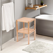 2-Tier Birch Bathroom Shelf, Multifunctional Storage Rack