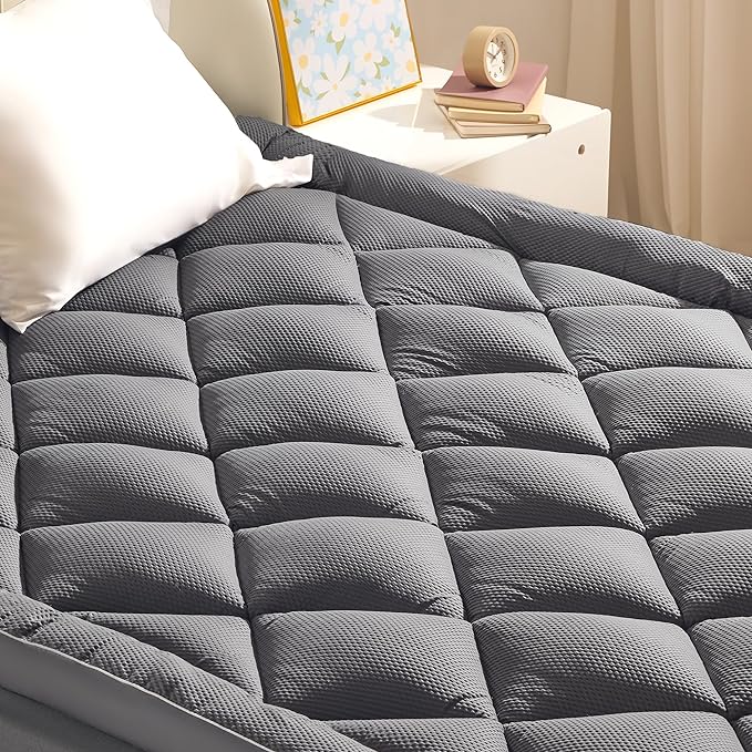 Extra Thick Mattress Pad for Back Pain - Grey