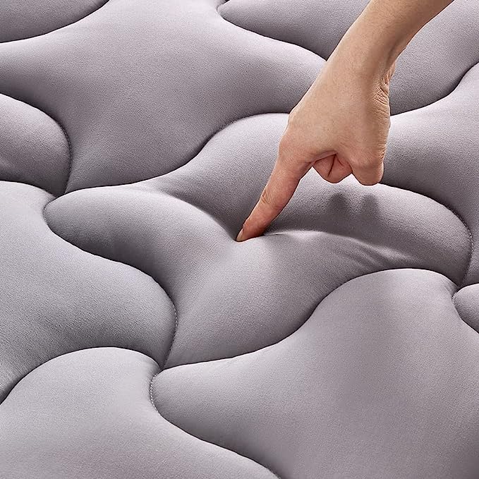 Premium Cooling Mattress Pad - Grey