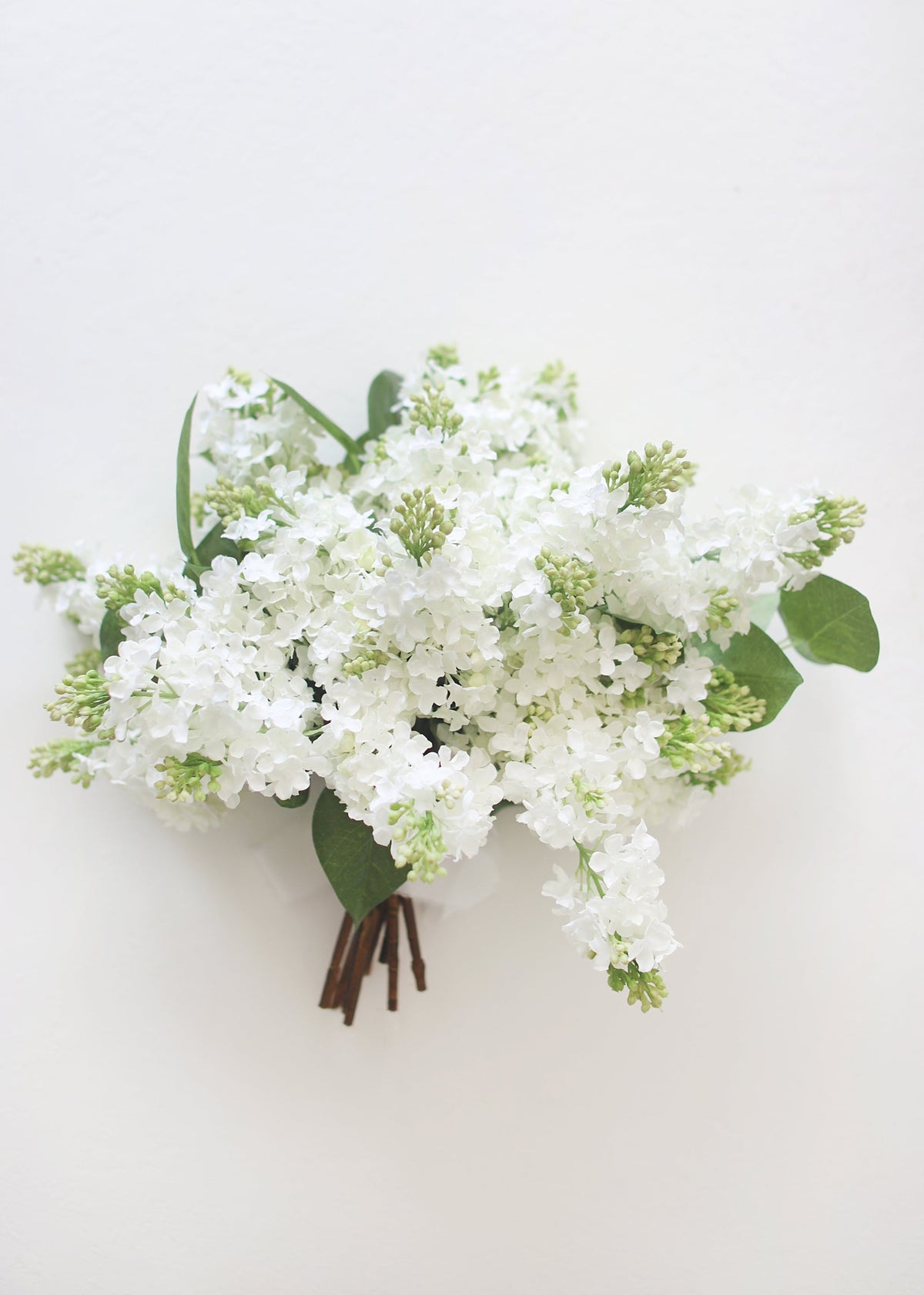 Premium Artificial Blooming Lilac Branch in White - 26"
