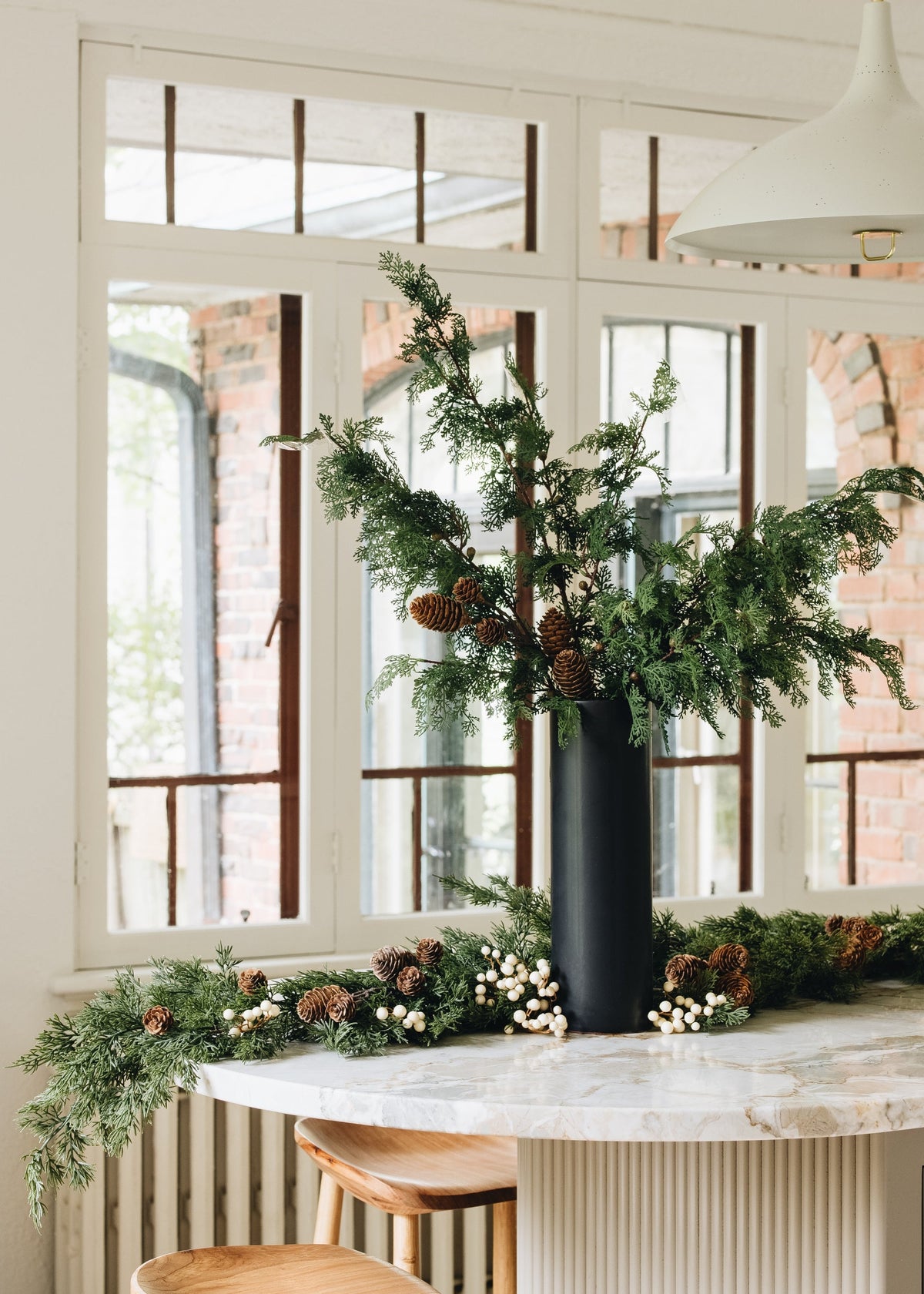 Artificial Pine Cone Branch Winter Decor - 28.5"