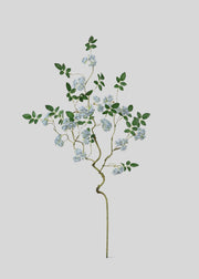 Artificial Spring Blossom Flower Branch in Blue - 41"