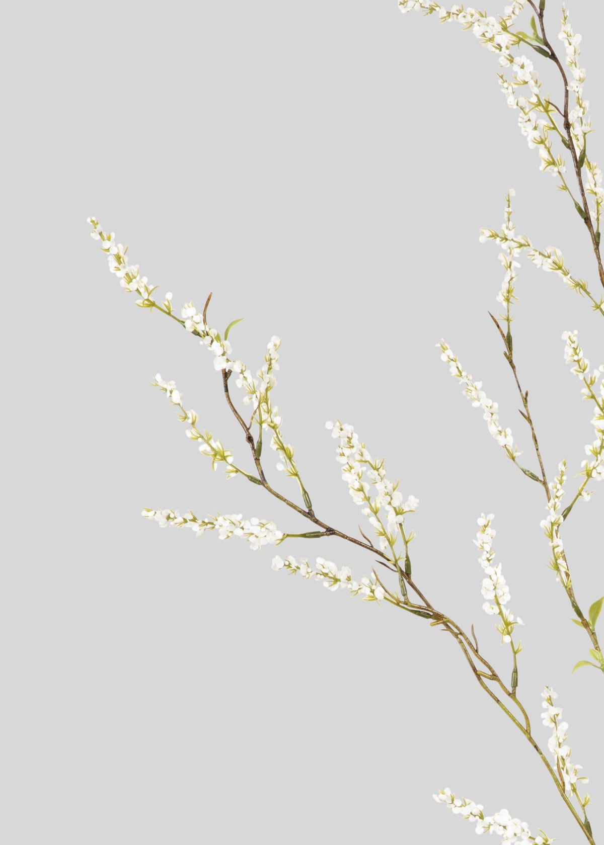Artificial Spirea Wildflower Branch in White - 39.5"
