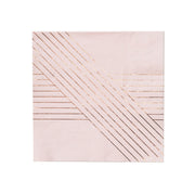 Amethyst - Pale Pink Striped Lunch Paper Napkins