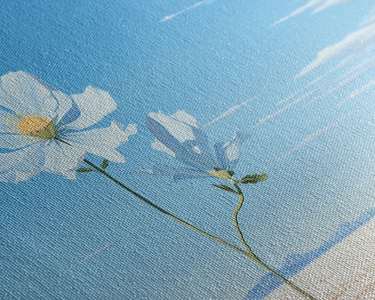 Flower Art Print, Canvas Print, 3 Piece Wall Art