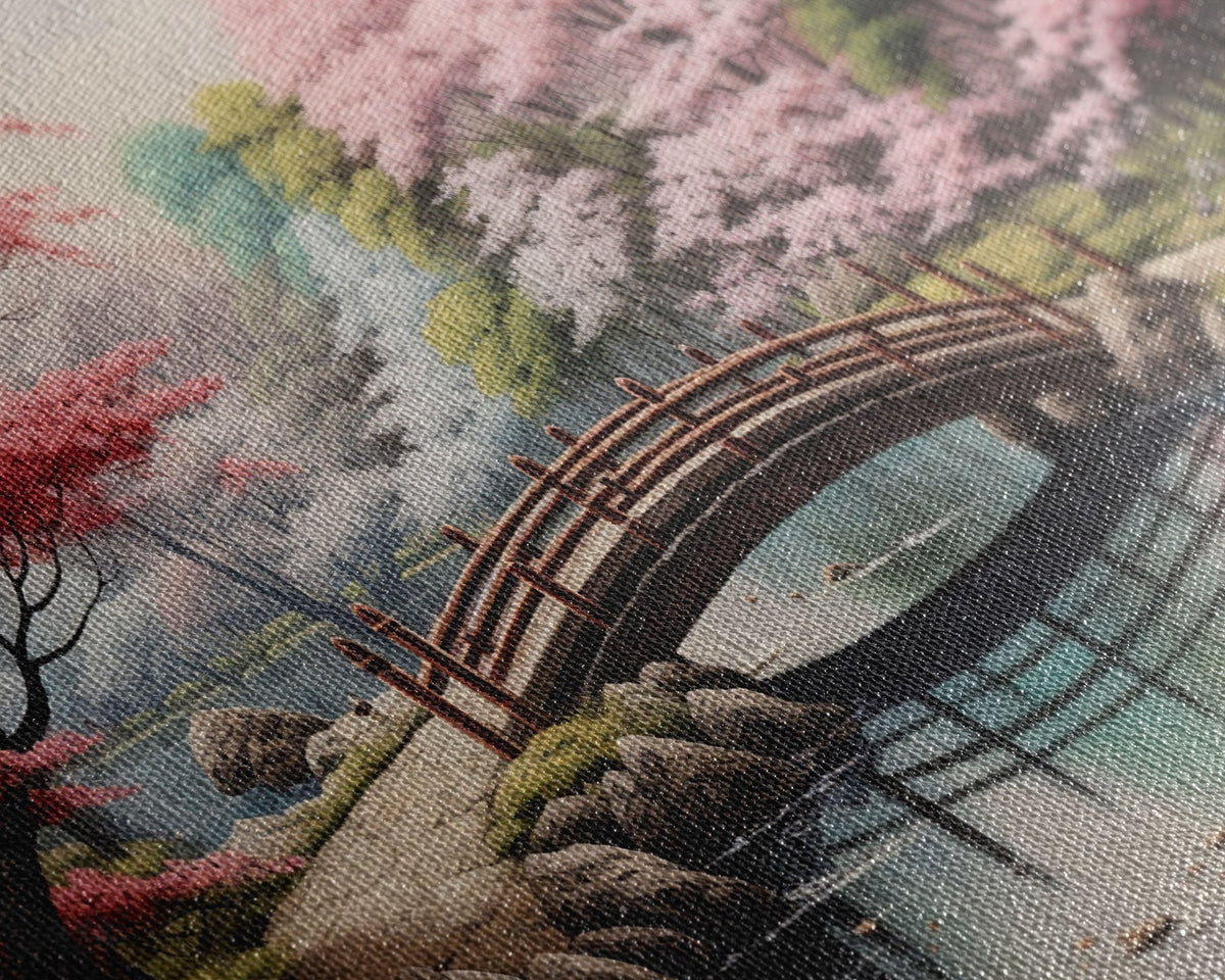 Japanese Print, Landscape Wall Art, Canvas Print, 3 Piece