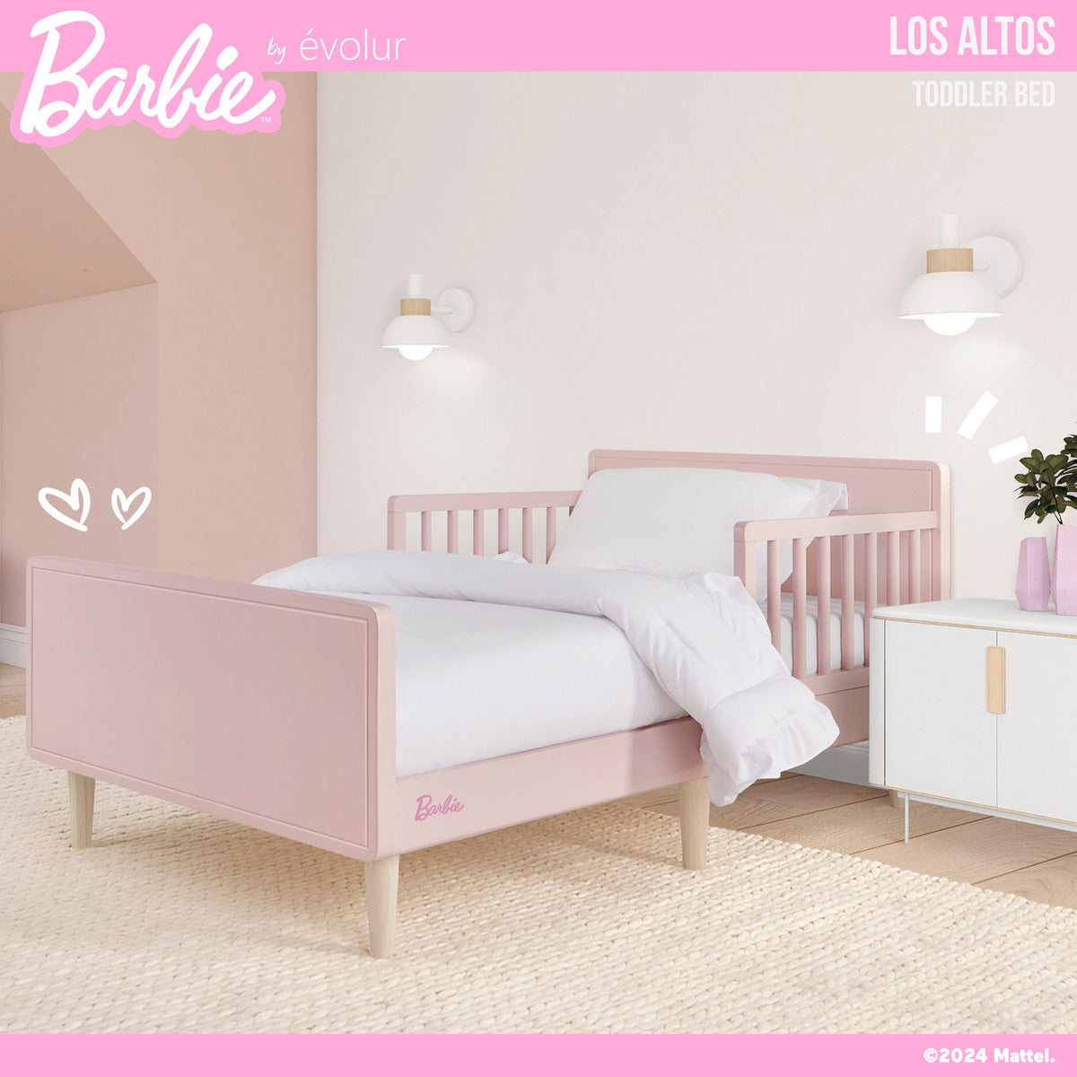 Barbie By Evolur Los Altos Toddler Bed