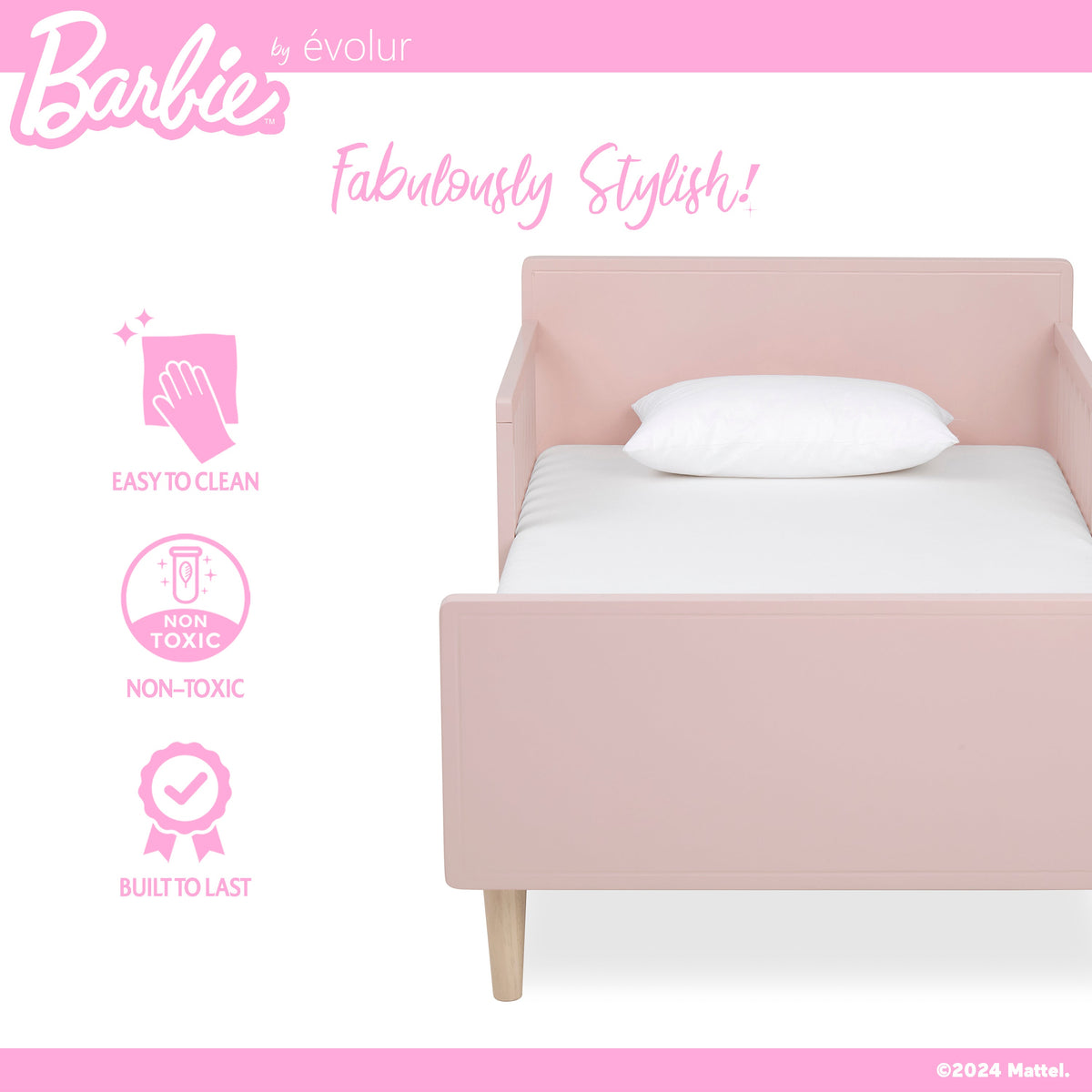 Barbie By Evolur Los Altos Toddler Bed