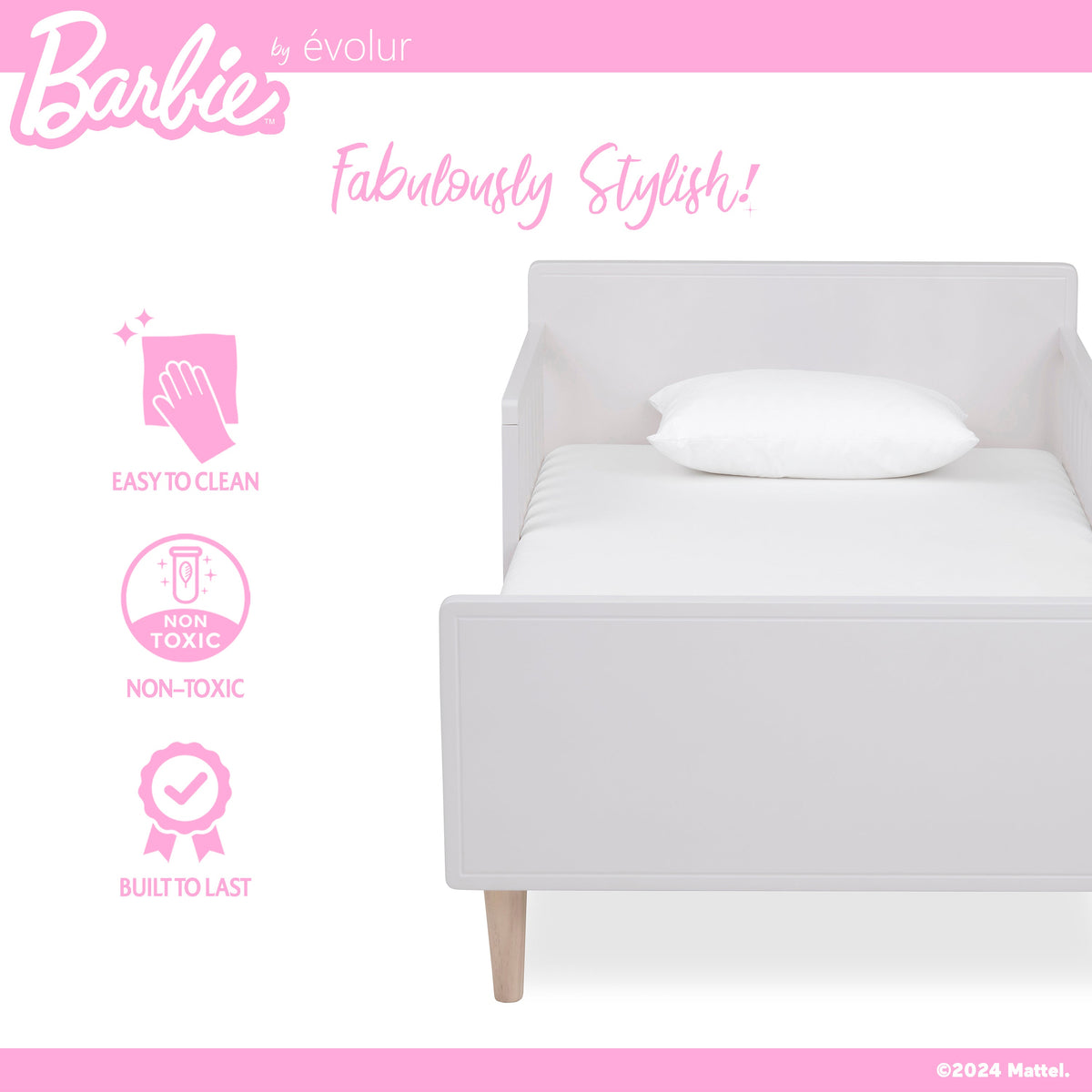 Barbie By Evolur Los Altos Toddler Bed
