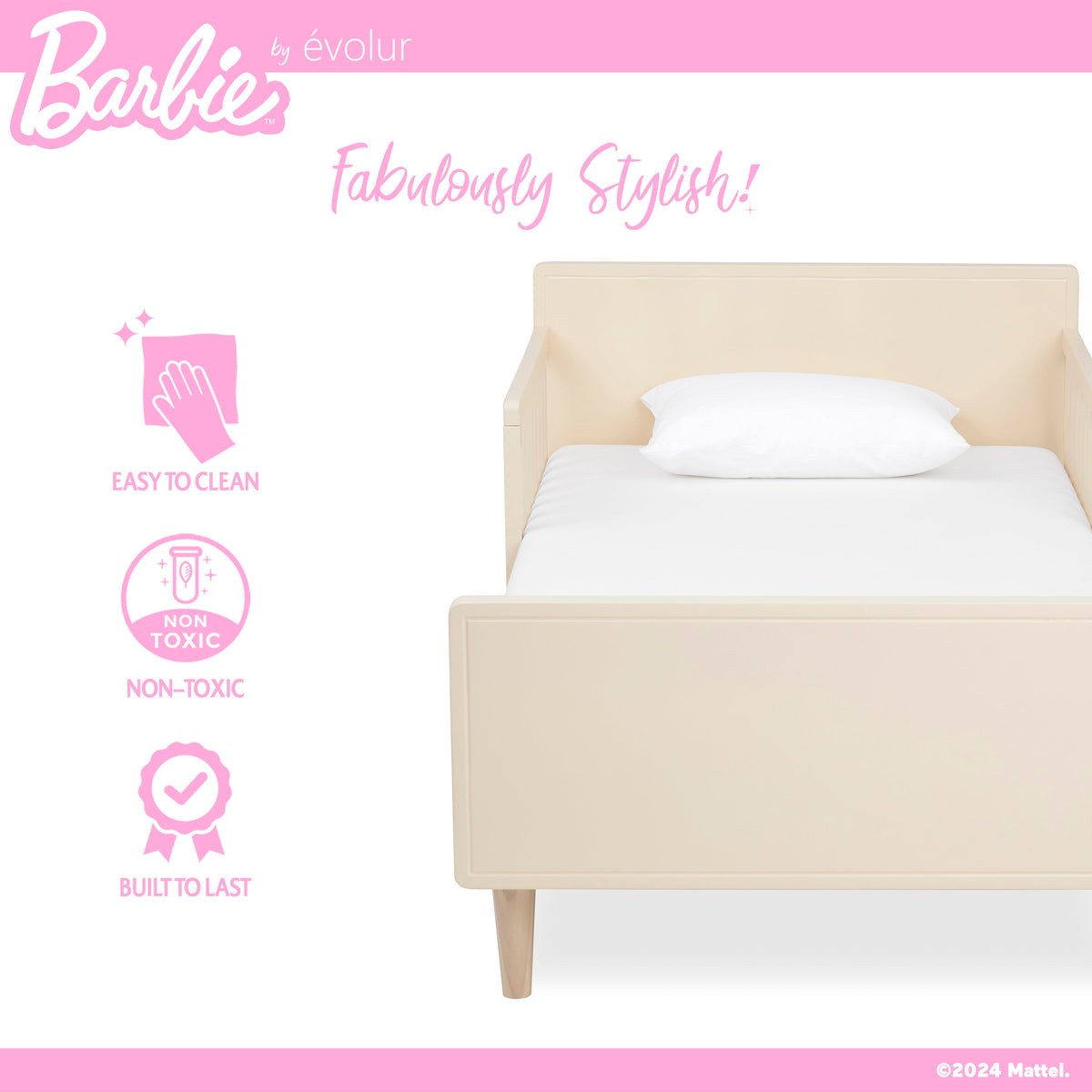 Barbie By Evolur Los Altos Toddler Bed