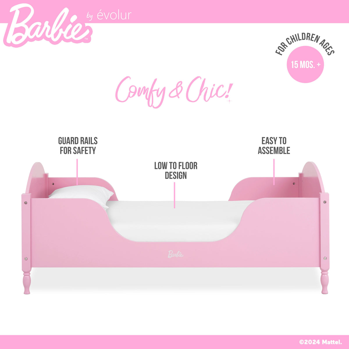 Barbie by Evolur Dreamscape Toddler Bed