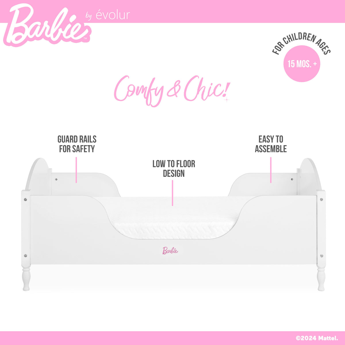 Barbie by Evolur Dreamscape Toddler Bed