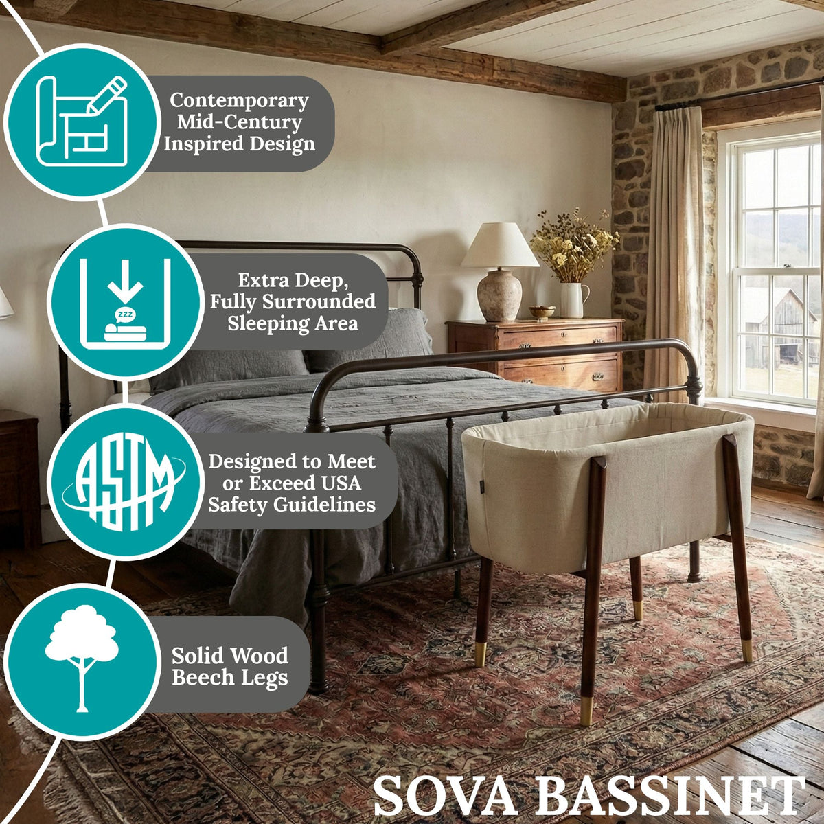 TruBliss® SOVA Bassinet - Newborn to 5 months