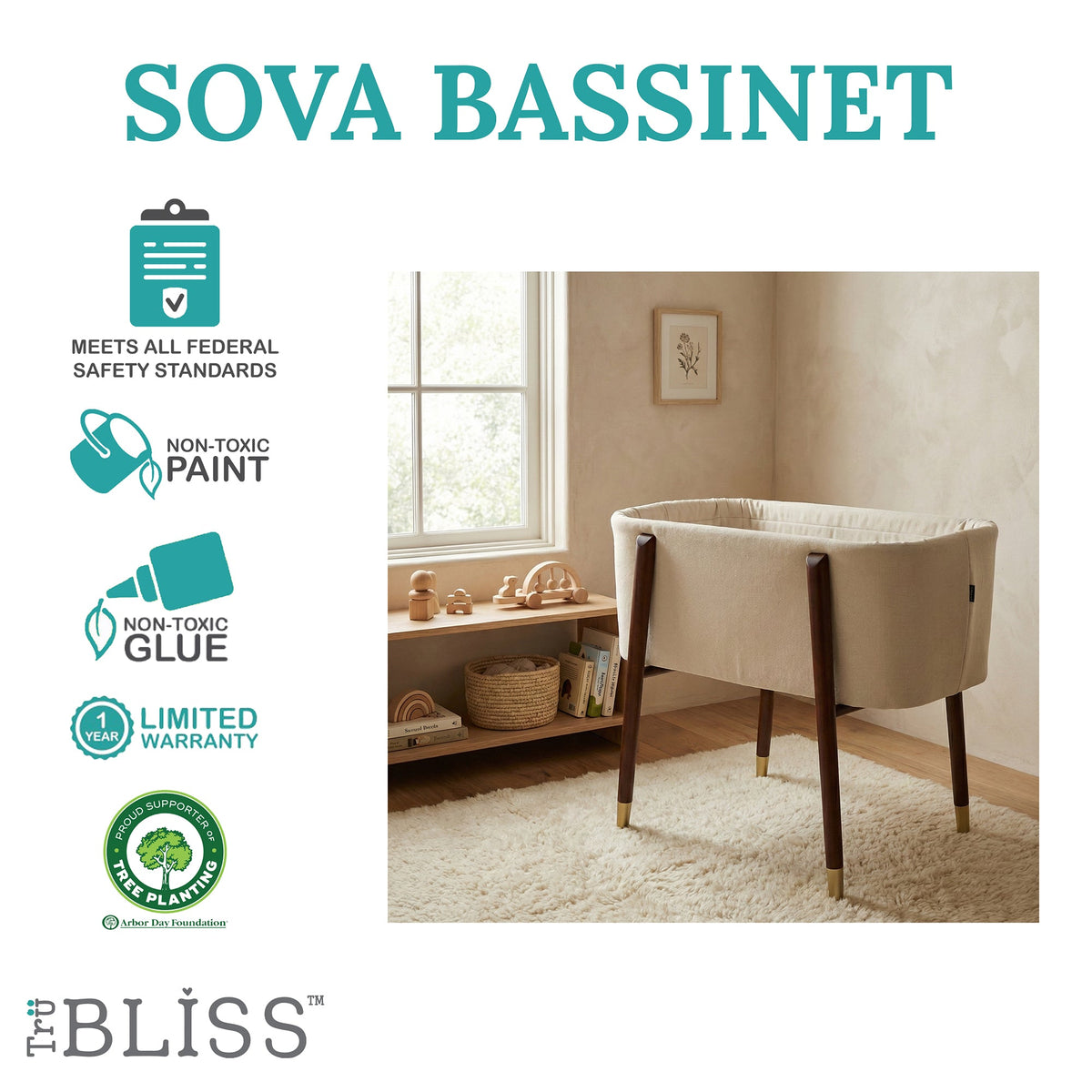 TruBliss® SOVA Bassinet - Newborn to 5 months