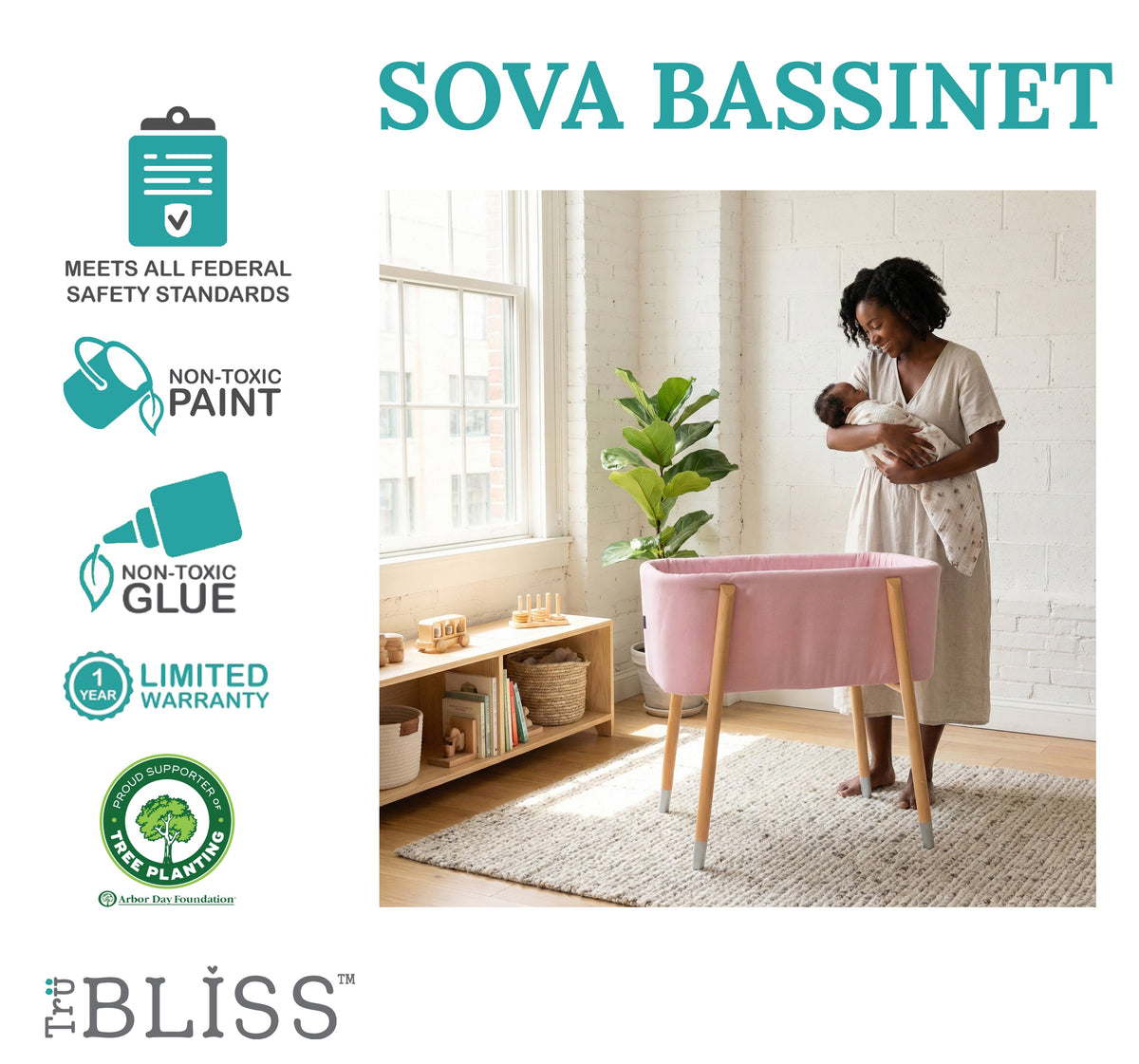 TruBliss® SOVA Bassinet - Newborn to 5 months